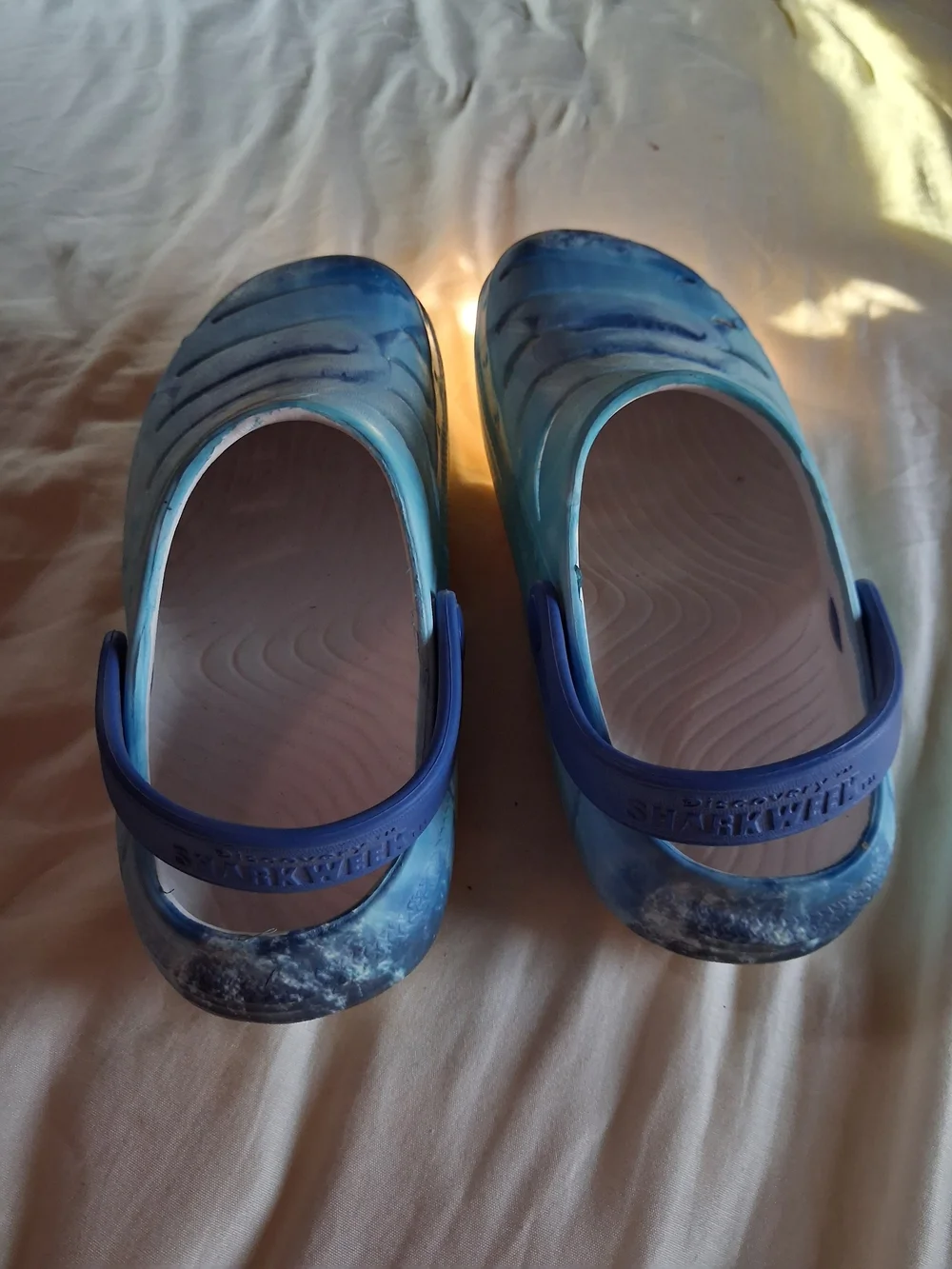 Kid's Unisex Blue Shark Clog Shoes - Discovery Shark Week NWOT Size 1
